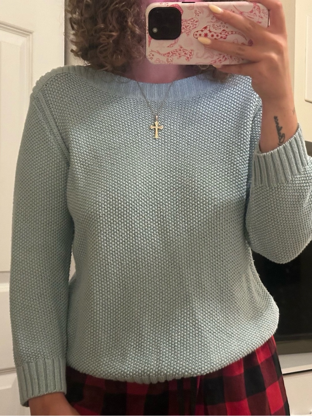 Ann Taylor Light Blue Knit Crewneck Sweater - Women